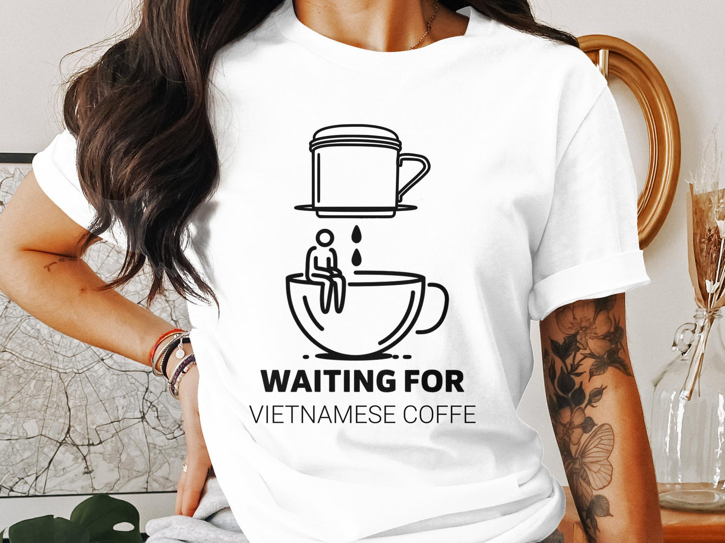 Waiting for Vietnamese Coffee: Patience Brewed Unisex Tee