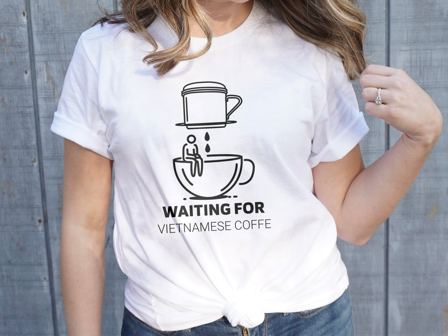 Waiting for Vietnamese Coffee: Patience Brewed Unisex Tee