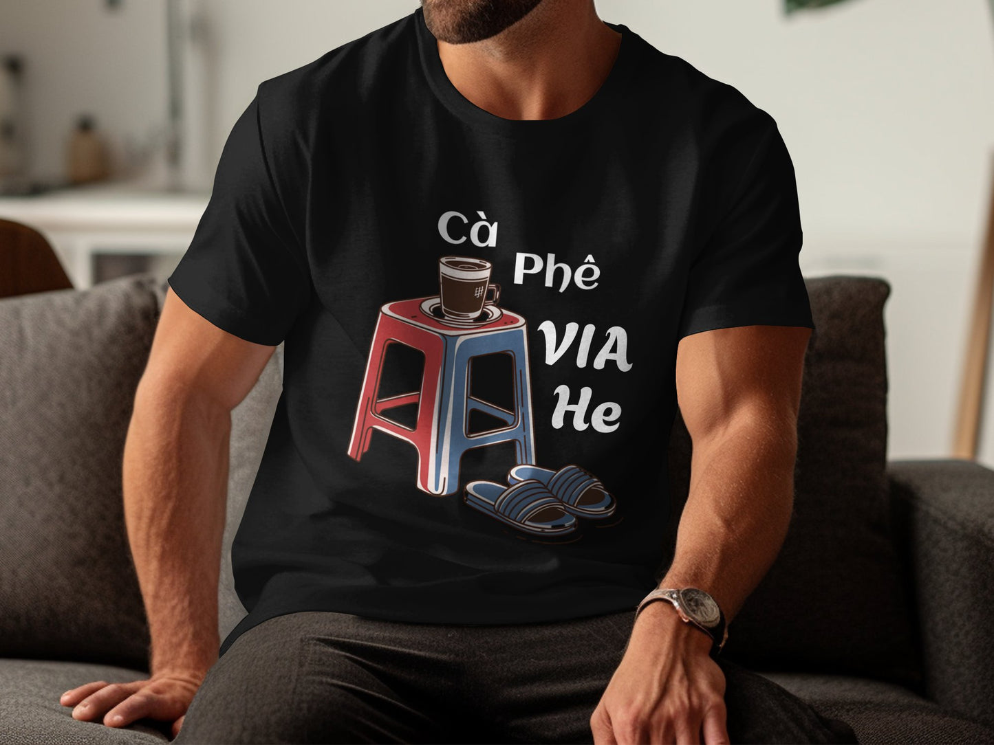 Cà Phê Vỉa Hè: Sidewalk Coffee Vibes Unisex Tee