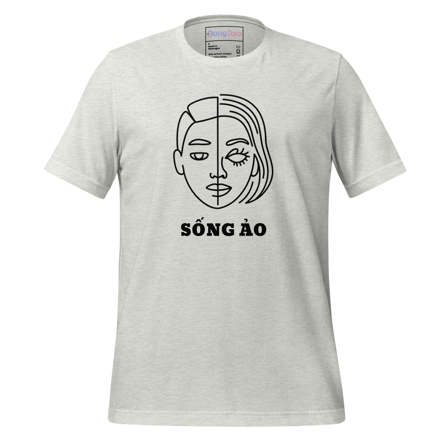 Sống Ảo Unisex Tee - Dual Life Vibes, Perfect for Social Media Addicts