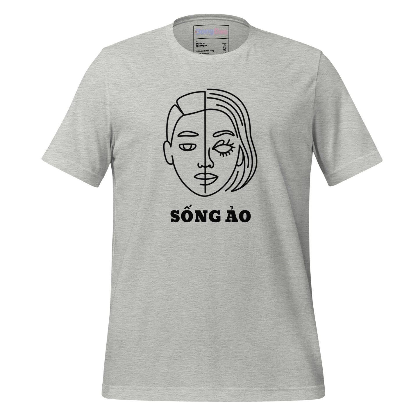 Sống Ảo Unisex Tee - Dual Life Vibes, Perfect for Social Media Addicts