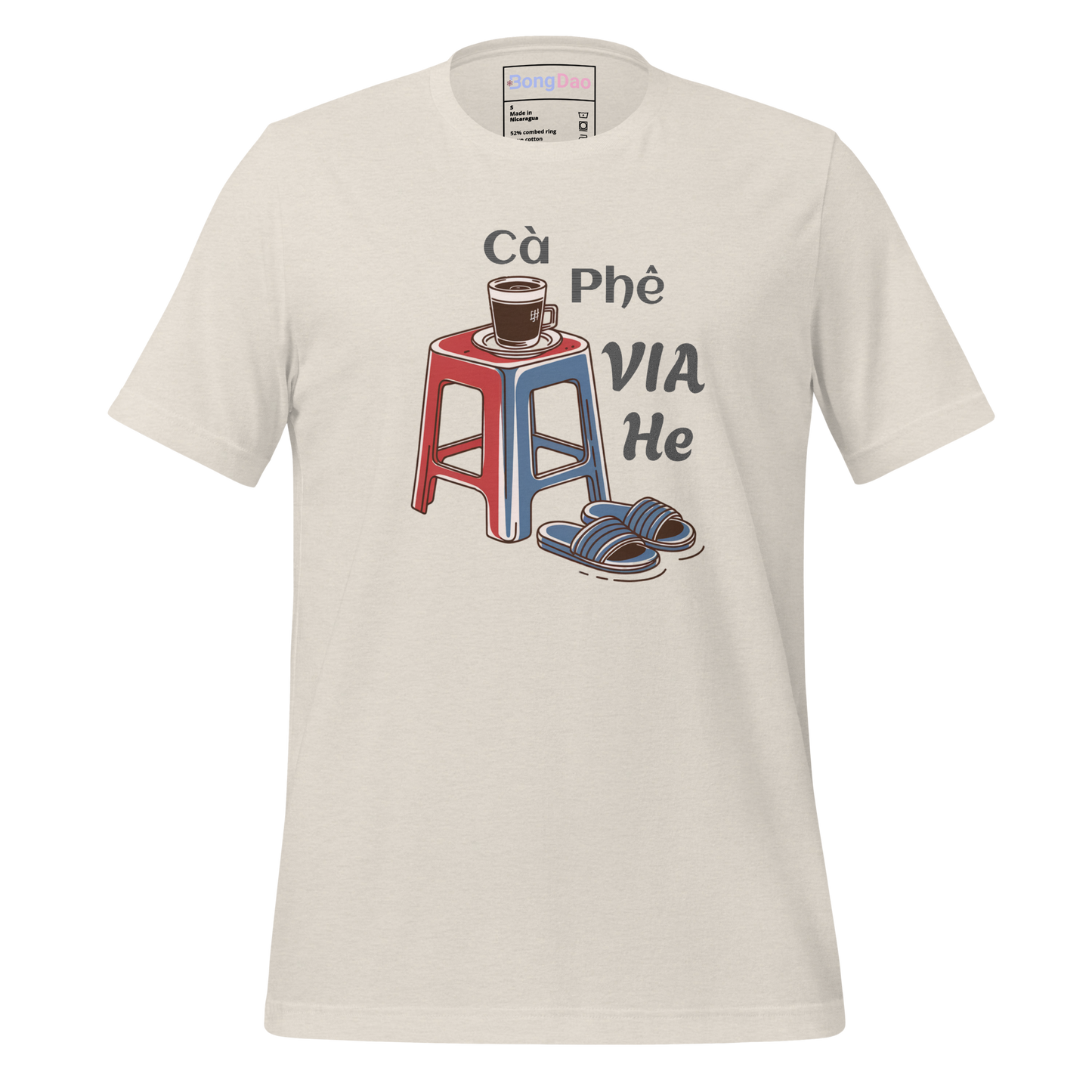 Cà Phê Vỉa Hè: Sidewalk Coffee Vibes Unisex Light Tee