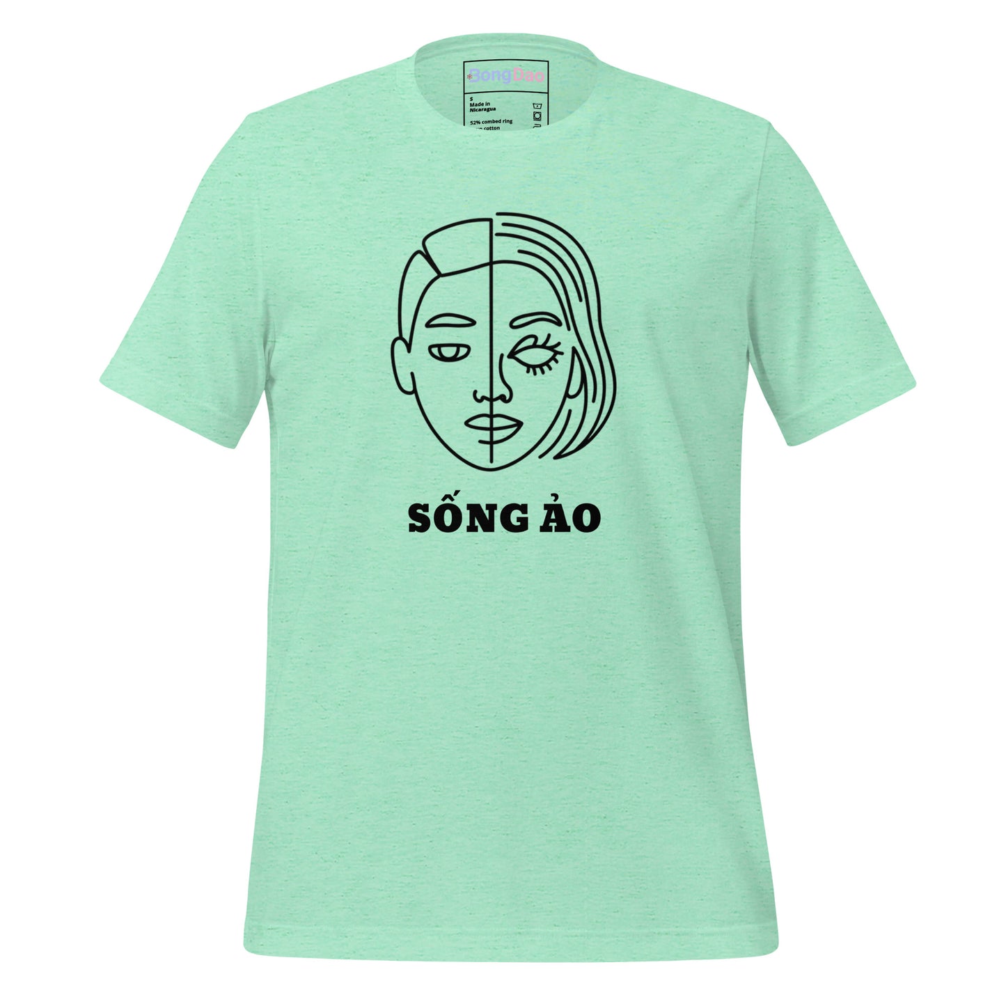 Sống Ảo Unisex Tee - Dual Life Vibes, Perfect for Social Media Addicts