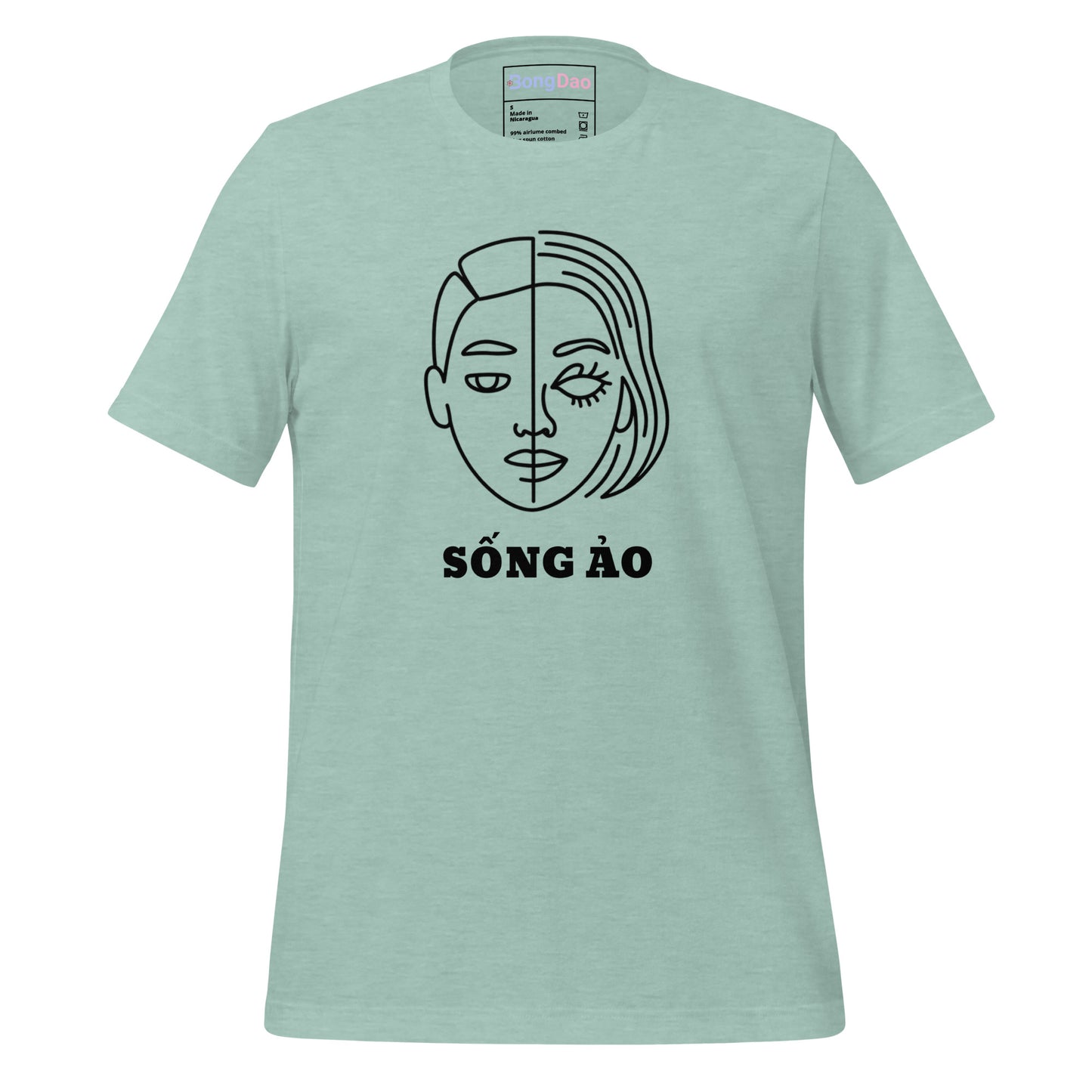 Sống Ảo Unisex Tee - Dual Life Vibes, Perfect for Social Media Addicts