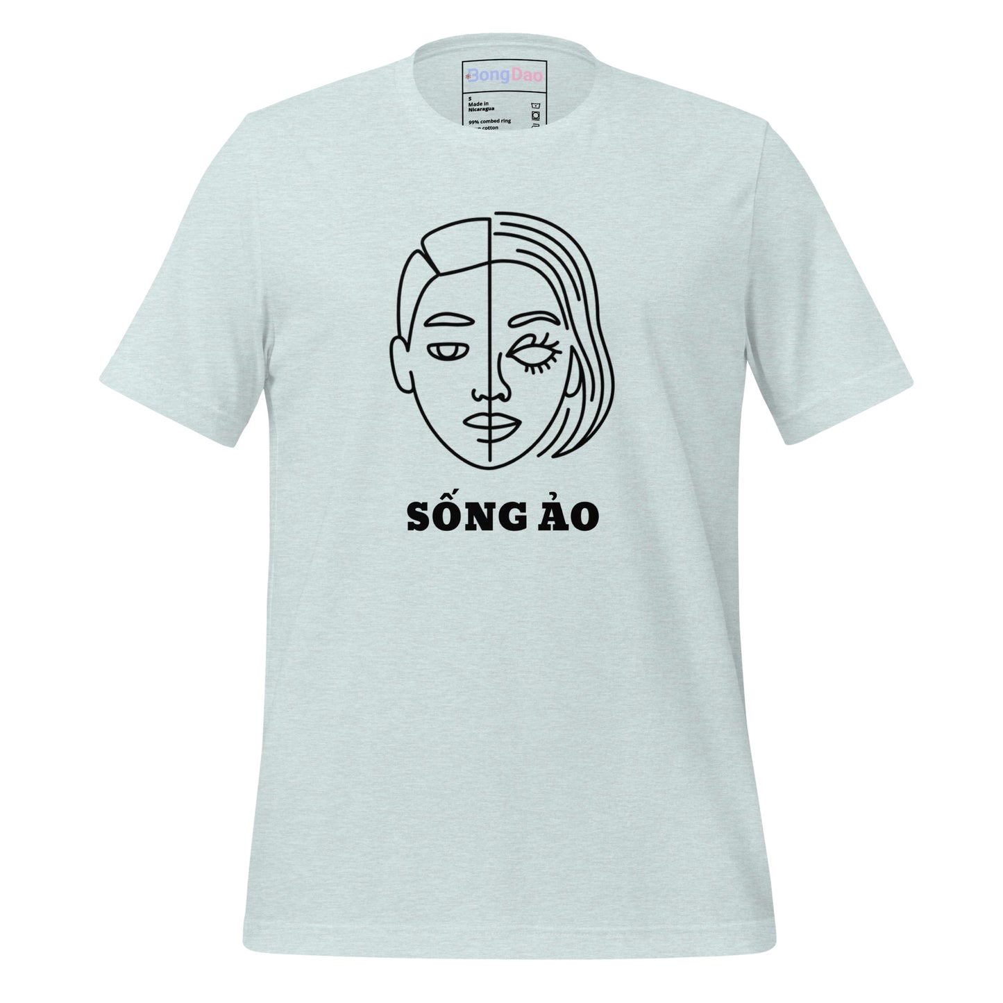 Sống Ảo Unisex Tee - Dual Life Vibes, Perfect for Social Media Addicts