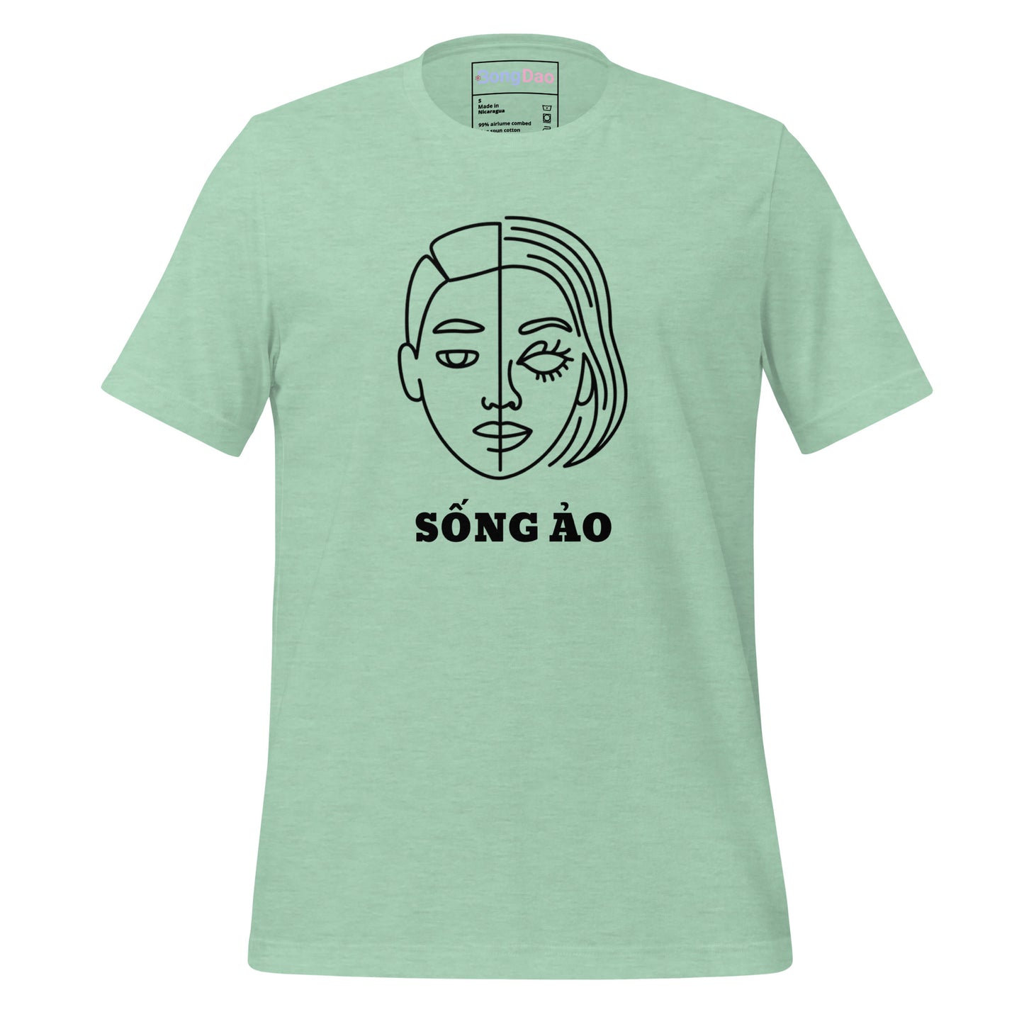 Sống Ảo Unisex Tee - Dual Life Vibes, Perfect for Social Media Addicts