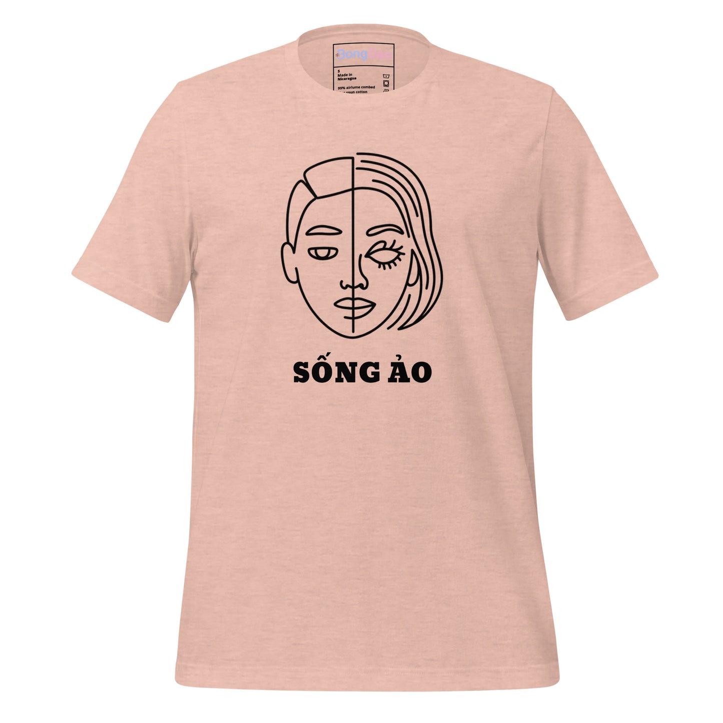 Sống Ảo Unisex Tee - Dual Life Vibes, Perfect for Social Media Addicts