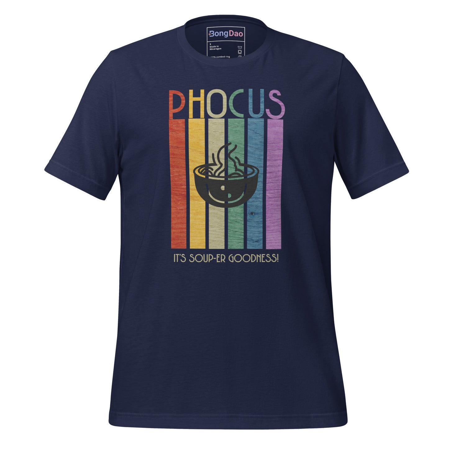 Pho-Cus, It's Soup-er Goodness Unisex Tee Navy