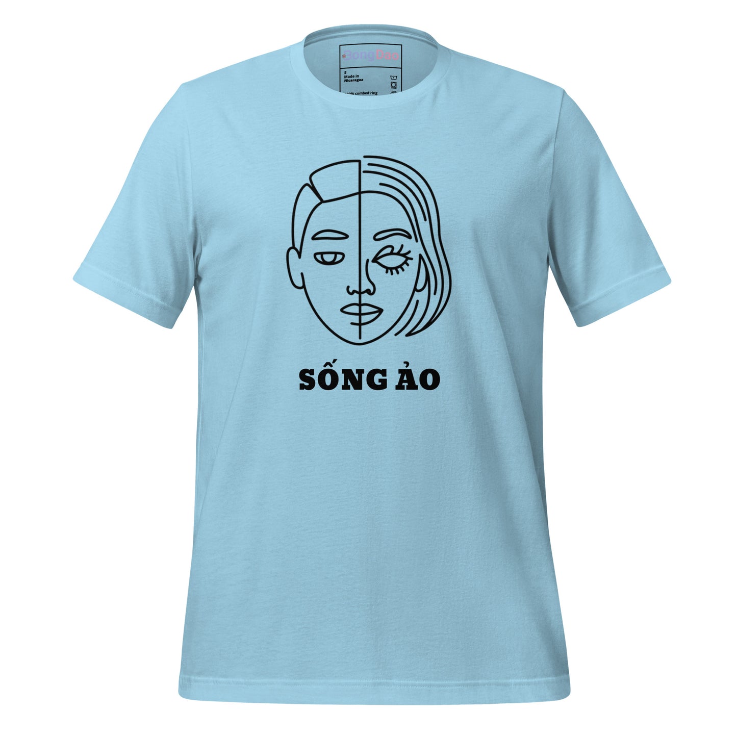 Sống Ảo Unisex Tee - Dual Life Vibes, Perfect for Social Media Addicts