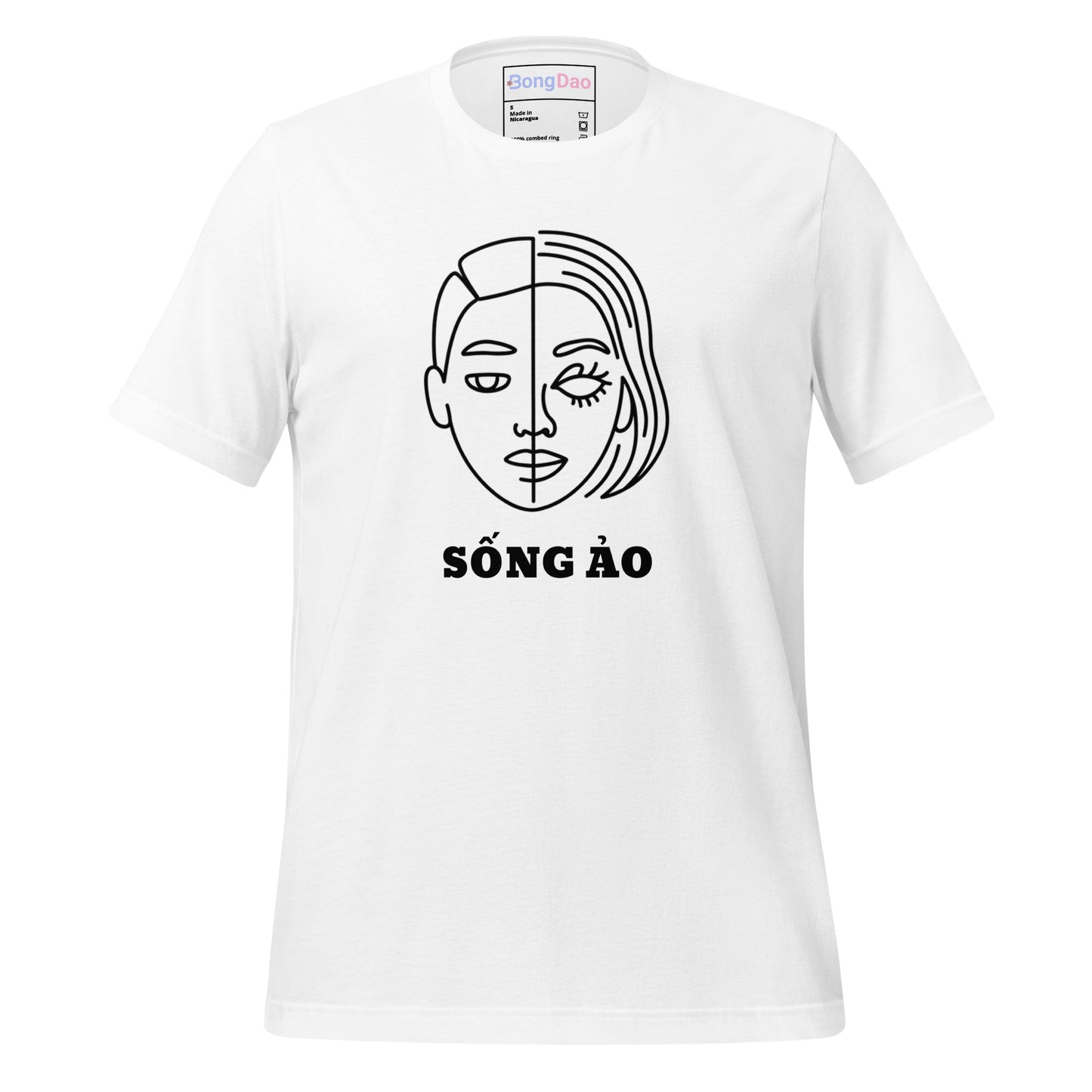 Sống Ảo Unisex Tee - Dual Life Vibes, Perfect for Social Media Addicts